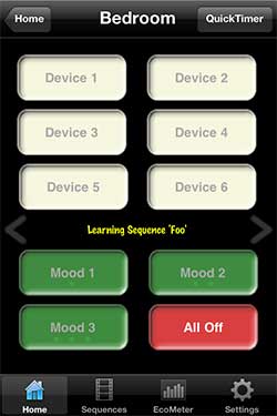LightwaveRF iOS / iPhone App Screenshot LightwaveRF iOS / iPhone App Screenshot