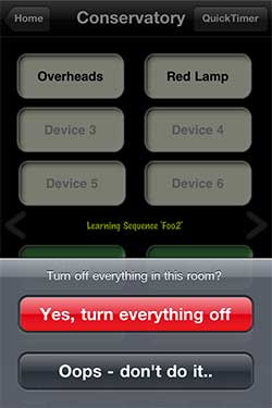 LightwaveRF iOS / iPhone App Screenshot LightwaveRF iOS / iPhone App Screenshot