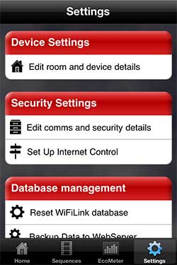 LightwaveRF iOS / iPhone App Screenshot LightwaveRF iOS / iPhone App Screenshot